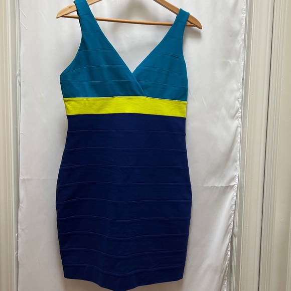 Express Blue Sleeveless Bodycon Dress (L) - Picture 1 of 7